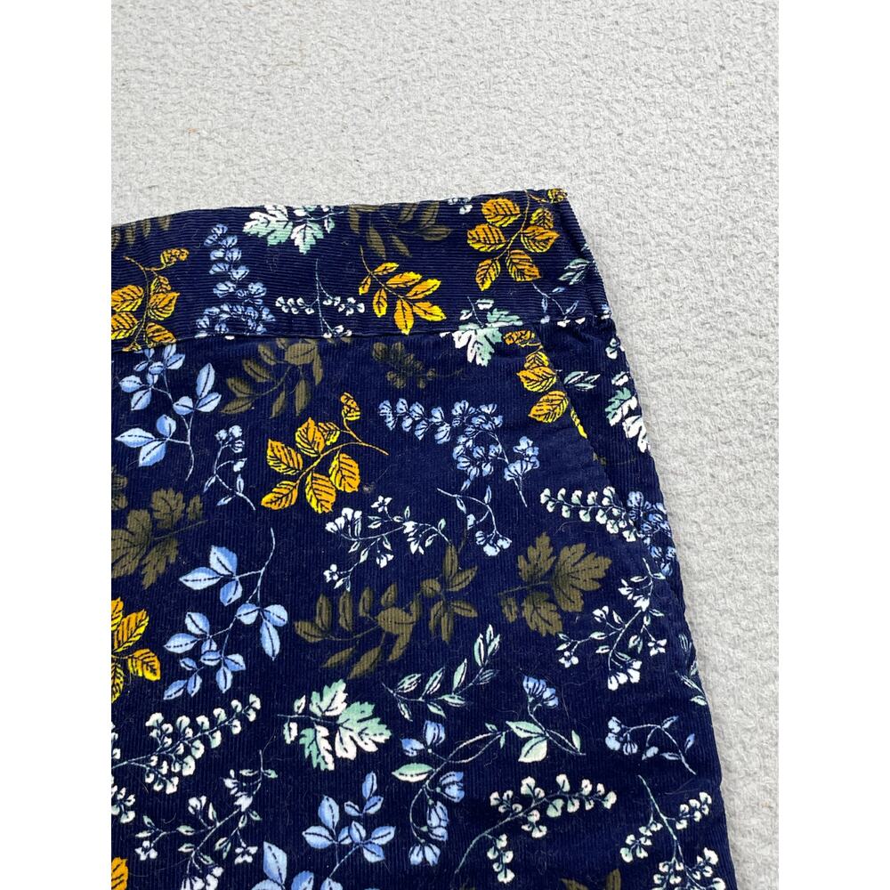 Talbots Womens Size 4 Blue Floral Corduroy Skirts - Picture 8 of 11